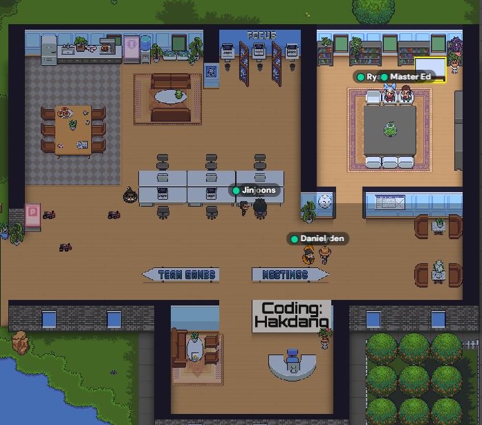 Gather Town 가상 오피스에서의 수업 공간